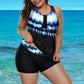 Womens 2023 Plus Size Tankini Swimsuit Rash Guard Capris Athletic Two Piece Swimwear Bathing Suit S-3X