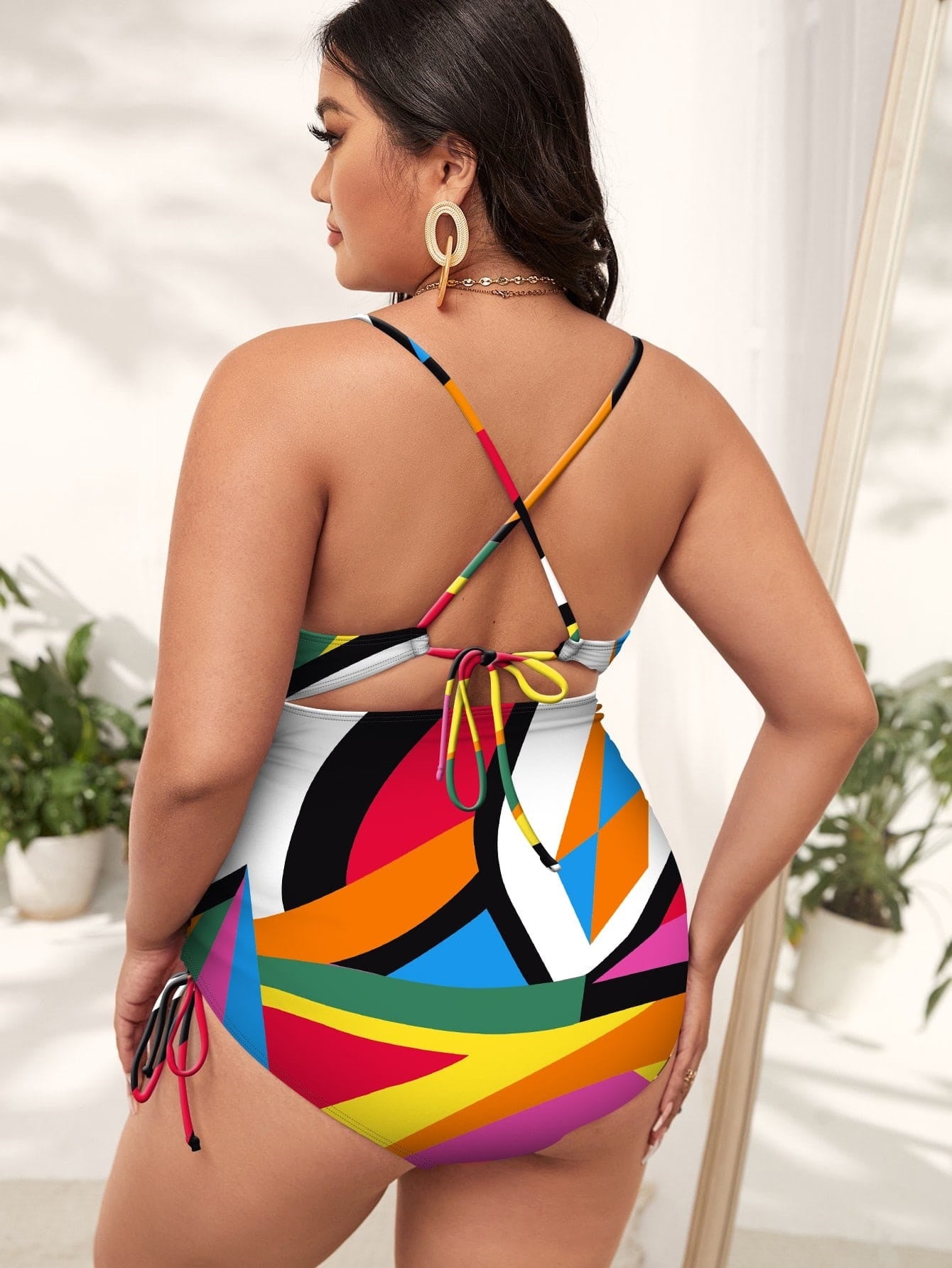 2023 Large Plus Size Swimwear Women One-piece Push Up Swimsuit One Piece Beachwear Bathers Bathing Swimiming Swim Suit Female