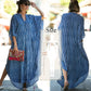 2023 Sexy Cold Shoulder V Neck Bats Sleeve Loose Summer Beach Dress Plus Size Women Beachwear Kaftan Black Dresses Q943