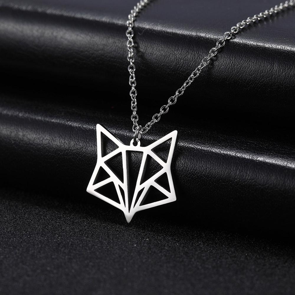 Skyrim Fox Animal Pendant Necklace Earring Jewelry Sets Stainless Steel Golden Set for Women Chain Necklaces Stud Earrings Gift