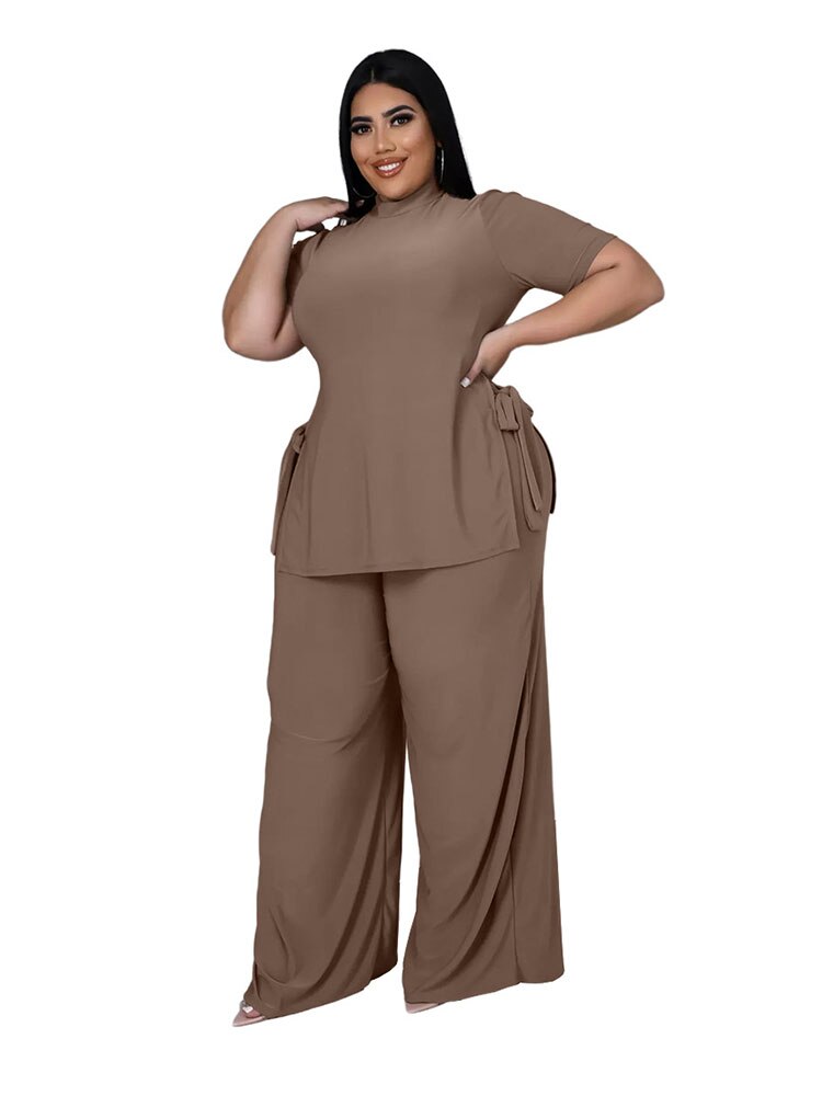 2 Piece Sets Womens Pant Sets Plus Size Casual T Shirt and Trouser Loungewear Sets Sexy Outfits