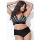 2022 Swimwear High Waisted Two Piece Plus Size Large Size Plus Fat Printed Swimsuit Women Back Chalaza Bikini Beach Bathing Suit