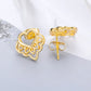 2020 New Fashion Gold color Lace Pendant Small Earring 2020 Trend Flowers Stud Earrings For Women Jewelry Accesories For Girls