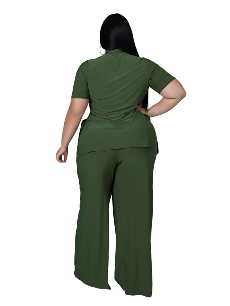 2 Piece Sets Womens Pant Sets Plus Size Casual T Shirt and Trouser Loungewear Sets Sexy Outfits