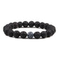 1-2PCS Beaded Bracelets Bangles Set Natural Lava Stone Couples Distance Energy Elastic Rope Men Women Best Friend Jewelry Gift