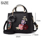 Fashion Flowers Designer Pu Leather Crossbody Bags for Women Vintage Small Shoulder Handbags Female Casual Top-Handle