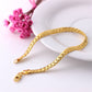 18K Gold GP Jewelry Sets For Man Women 5mm Sideways Link Chain Necklace Bracelet 2 pcs Set Male Jewellery Accesories Bijoux