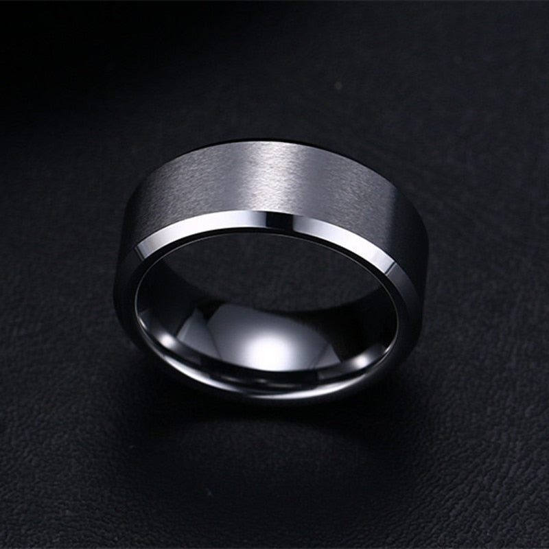 2017 Fashion Charm Jewelry ring men stainless steel Black Rings For Women