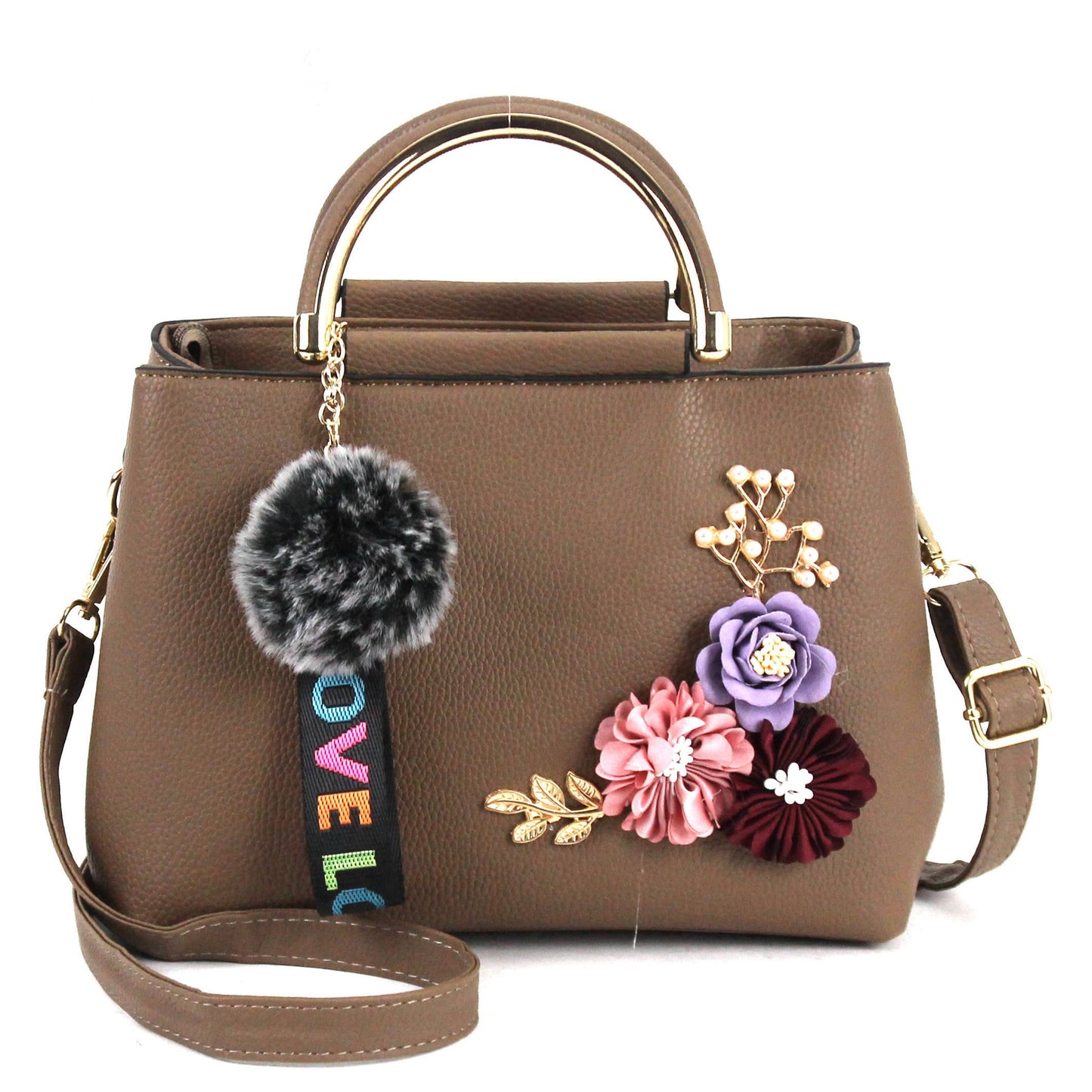 Fashion Flowers Designer Pu Leather Crossbody Bags for Women Vintage Small Shoulder Handbags Female Casual Top-Handle