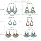 New Arrival Sale Trendy Bohemian Vintage Hollow Round Water droplets Pendant Earrings Boho Design Jewelry