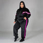 HAOOHU Winter Velvet 2 Piece Set Big Women Oversized Sweatshirts Hoodie Pants Leggings Tracksuit Sweatsuit Outfits Plus Size 4XL