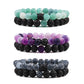 1-2PCS Beaded Bracelets Bangles Set Natural Lava Stone Couples Distance Energy Elastic Rope Men Women Best Friend Jewelry Gift