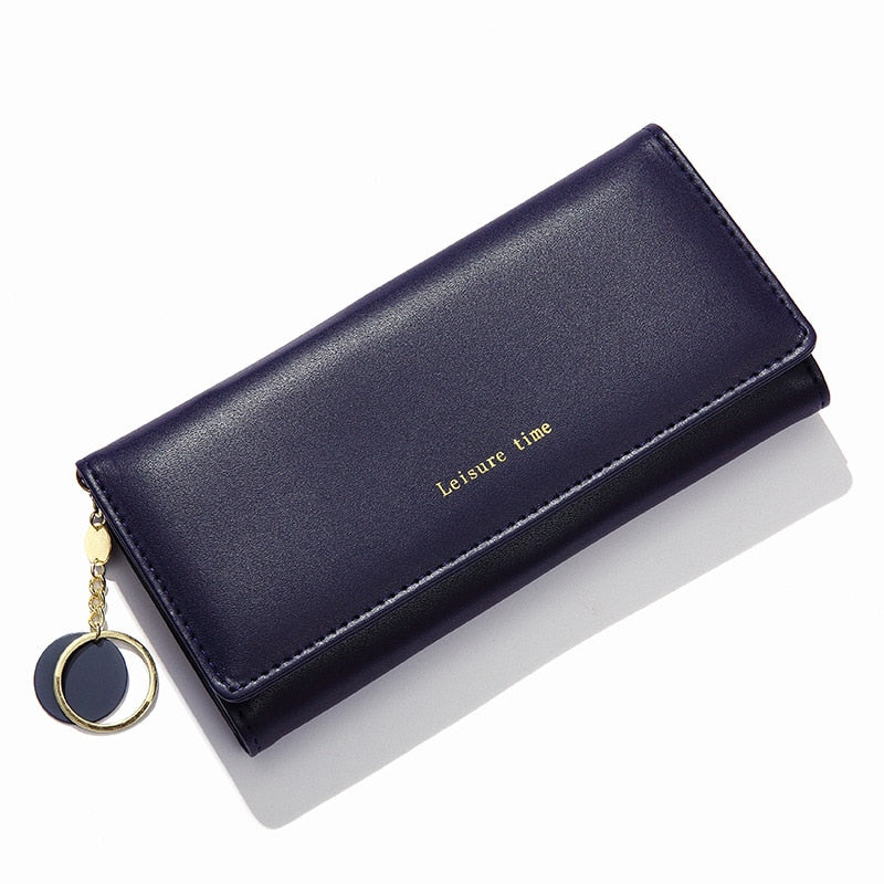 YIZHONG Leather Luxury Wallet for Women Many Departments Women Wallets Unisex Card Holder Purse Female Purses Long Clutch Bag