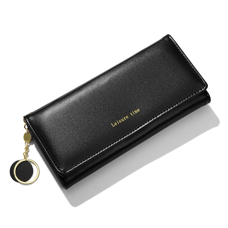 YIZHONG Leather Luxury Wallet for Women Many Departments Women Wallets Unisex Card Holder Purse Female Purses Long Clutch Bag