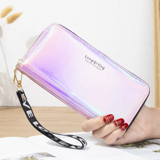 New Laser Holographic Wallet Women Long Pu leather Purse Fashion Female Clutch Large Capacity Zipper Purses Phone Purse Carteras