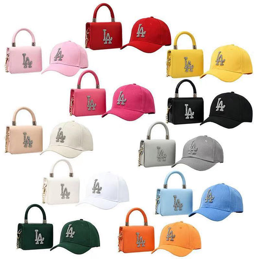 Diamond LA Girls Purses Crossbody Bags And Hat Set Colorful Diamond Trend Hand Bag Women's Branded Trending Shoulder Handbags