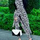 Print Longline Cardigan Coat &amp; Pant Sets Women 2 Piece Set