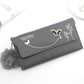 New Fashionable Women Long Wallets Pure Color Wool Ball Bow Clutch Bag Card Bag Coin Purse Standard Wallets PU Solid Polyester