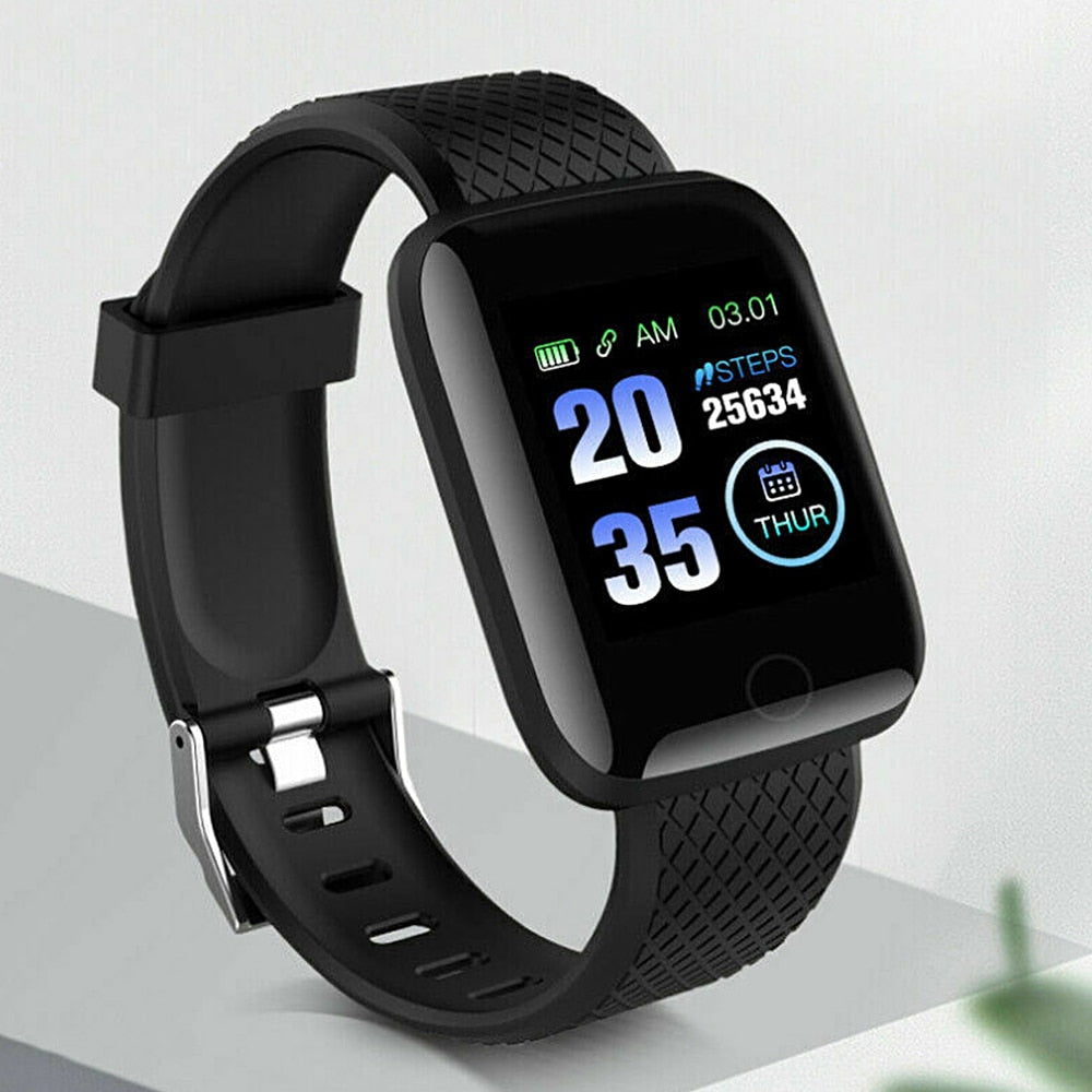 116 Plus Smart Watch Heart Rate Watch Wristband Sports Watches Smart Blood Pressure Fitness Tracker Smartwatch Waterproof D13