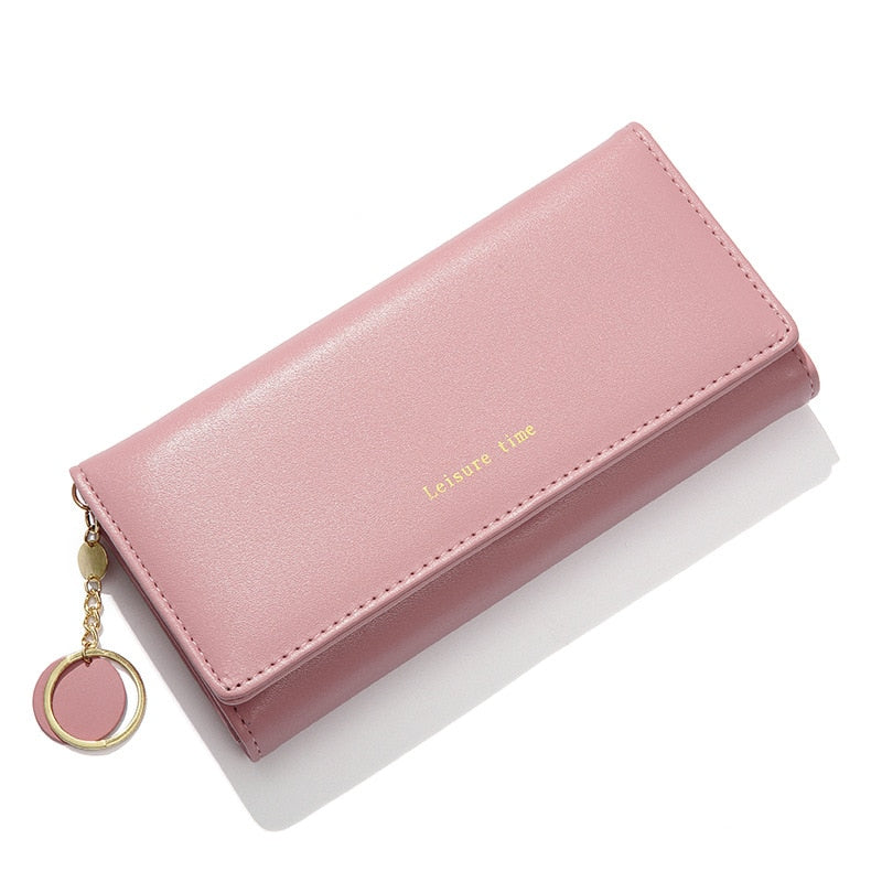 YIZHONG Leather Luxury Wallet for Women Many Departments Women Wallets Unisex Card Holder Purse Female Purses Long Clutch Bag