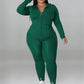 Wmstar Plus Size Two Piece Outfits Women Hoodies Sweatsuit Leggings Pants Sets Solid Stretch Matching Wholesale Dropshipping New