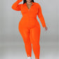 Wmstar Plus Size Two Piece Outfits Women Hoodies Sweatsuit Leggings Pants Sets Solid Stretch Matching Wholesale Dropshipping New